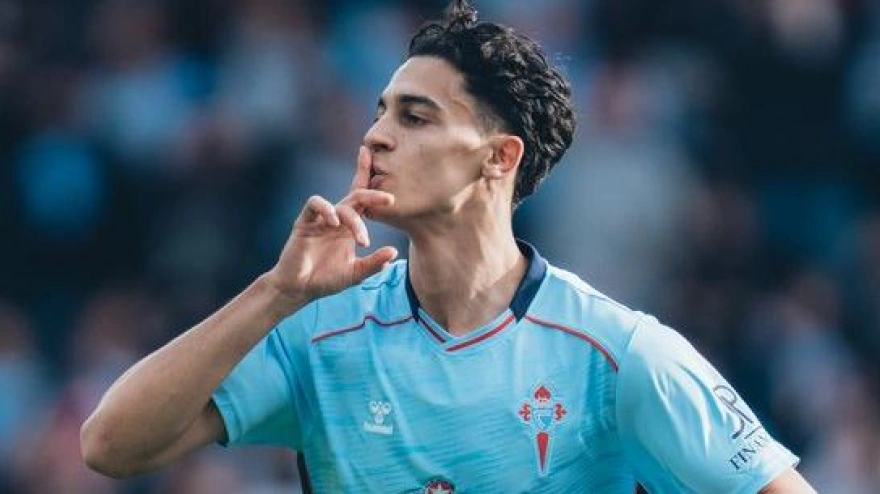 El Abdellaoui celebra su gol ante el Valencia