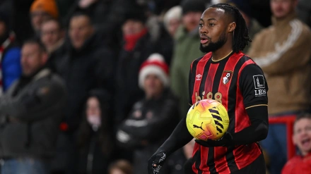 Semenyo, durante un partido con el Bournemouth con el que ha marcado 10 goles en la Premier League.