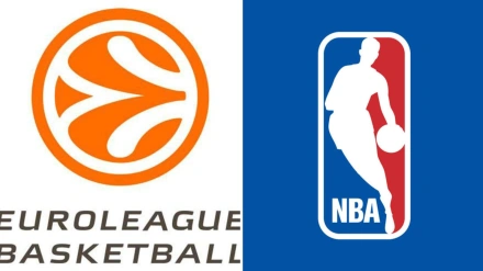 Logo de la Euroliga y de la NBA