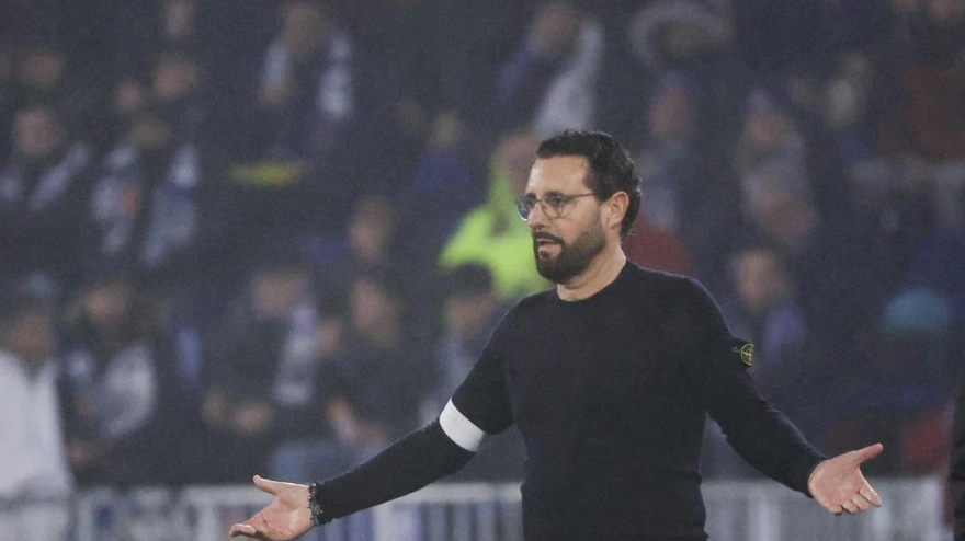 José Bordalás abierto de brazos durante el Getafe - Celta
