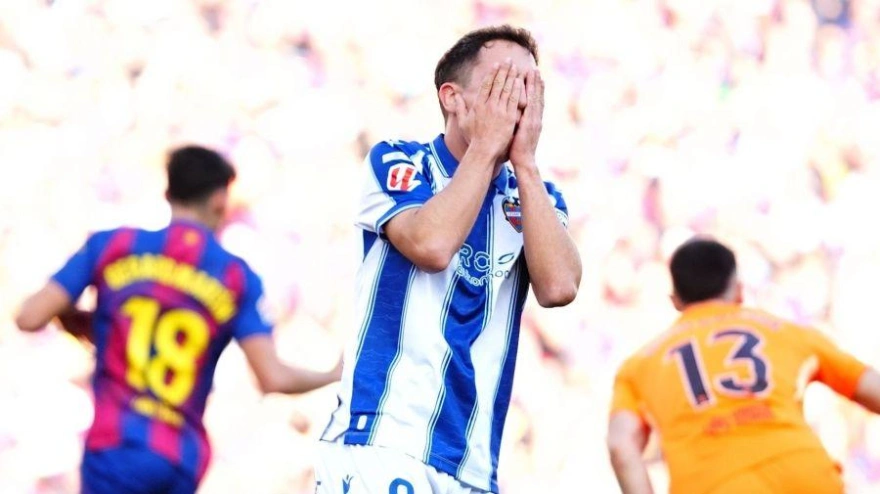 Olasa, en el partido ante el FC Barcelona