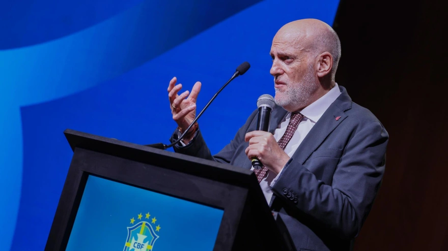 Javier Tebas durante un evento de la CBF