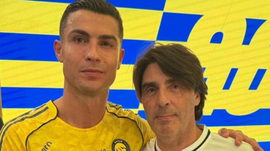 Juanma Cruz, junto a Cristiano Ronaldo