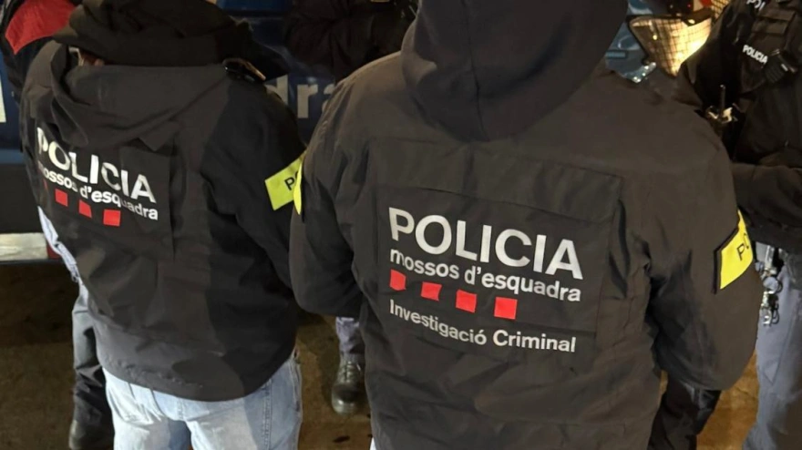Imagen de los Mossos de la operación policial de esta mañana