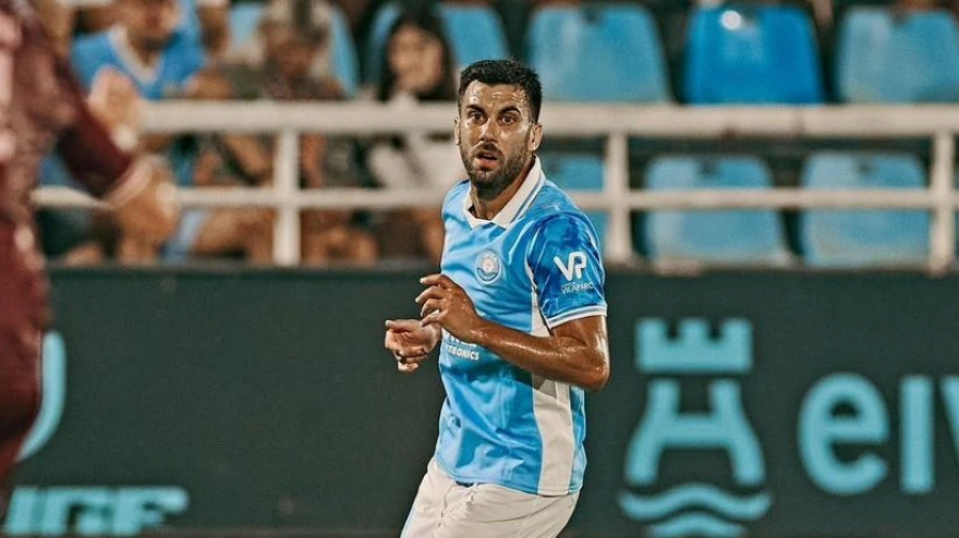 Fede Vico, en un partido con la UD Ibiza.