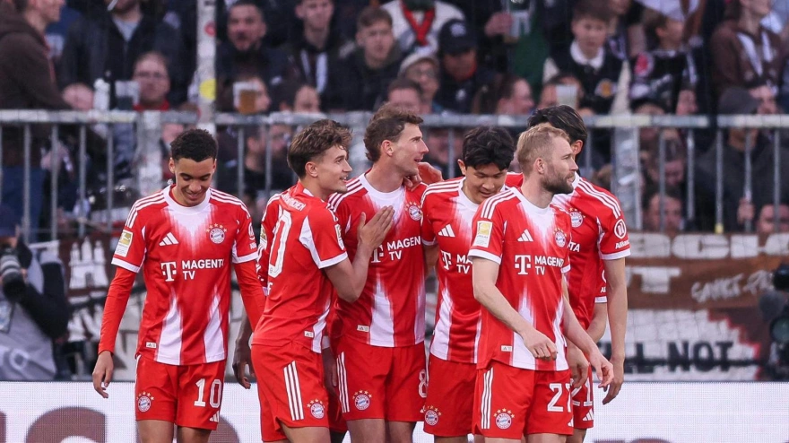 Los jugadores del Bayern celebrando un gol