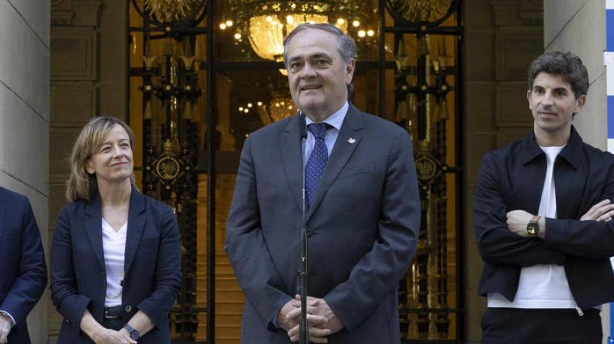 Jokin Aperribay, presidente de la Real Sociedad, durante un evento
