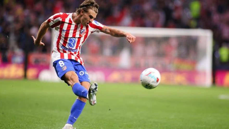 Pablo Barrios, con el Atlético de Madrid