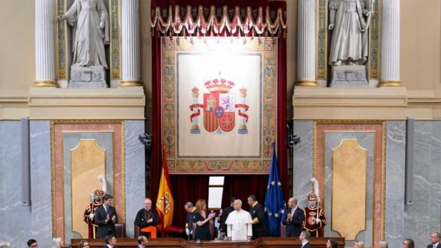 Momento histórico: el papa León XIV en el Congreso