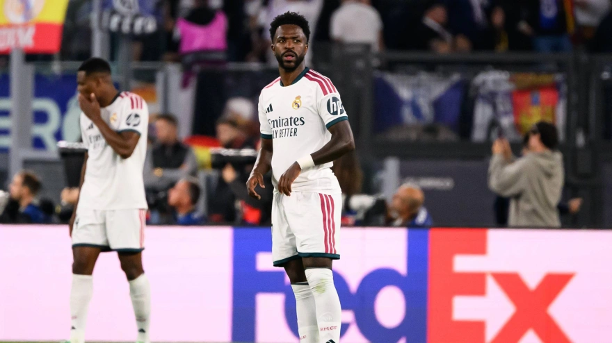 Vinicius, en el Roma - Real Madrid