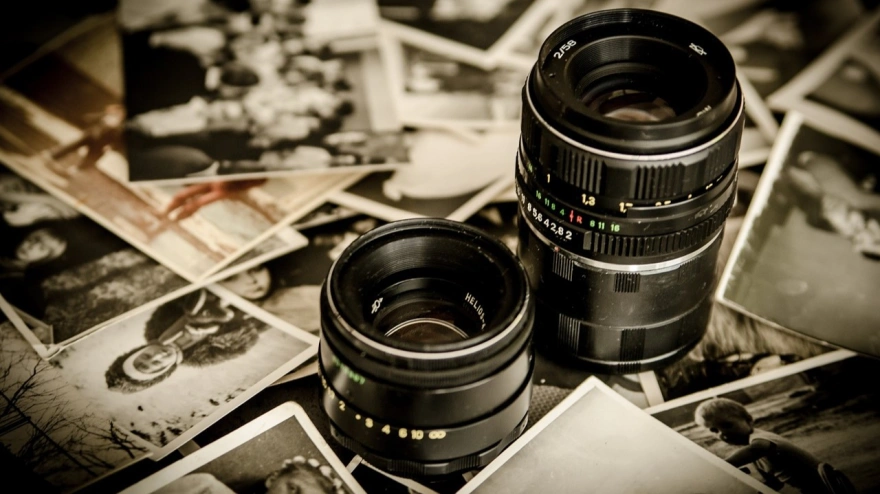 Objetivo de cámara y fotos