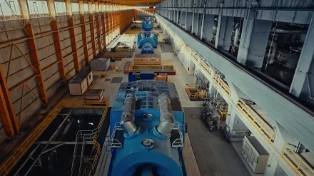 Zona de las turbinas del complejo de Endesa en As Pontes