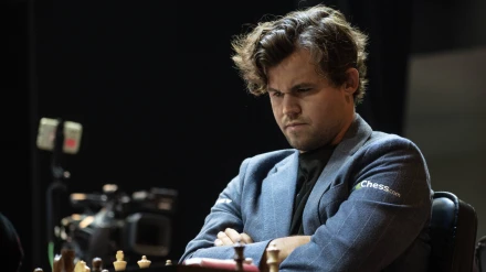 Magnus Carlsen, en la final del Campeonato del Mundo de Ajedrez Rápido