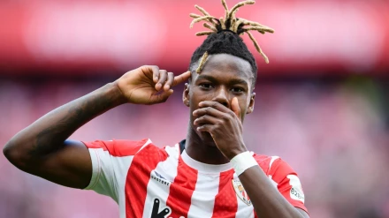 Nico Williams celebra un gol con el Athletic