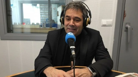 Don Vicente Rebollo, obispo de Tarazona, en los estudios de COPE.