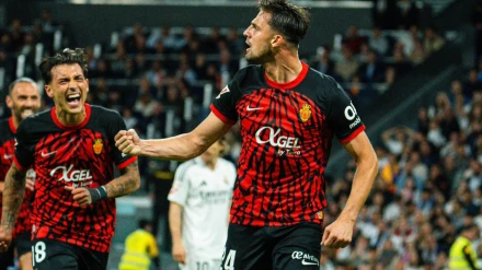 Martin Valjent tras marcar el 0-1 al Real Madrid