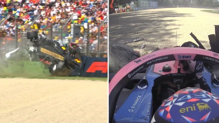 Fuertes accidentes de Tsunoda y Colapinto en la Q1 en Imola.