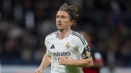 Luka Modric, durante el partido entre el Real Madrid y el Mallorca en la temporada 2024-2025