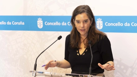 Inés Rey, después de la Junta de Gobierno Local