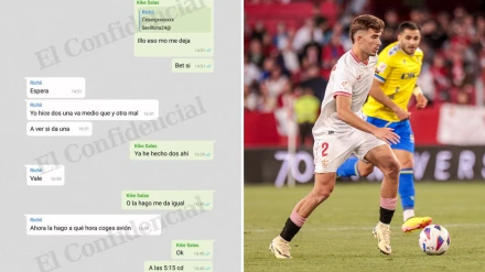 El central del Sevilla, en uno de los partidos en los que vio amarilla ante el Cádiz.