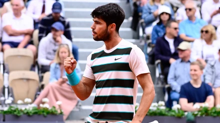 Carlos Alcaraz, en su debut en Roland Garros