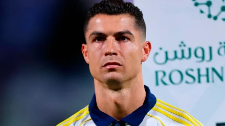 Cristiano Ronaldo, antes de jugar un partido con el Al-Nassr