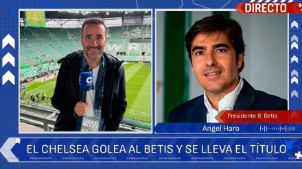 Juanma Castaño entrevista a Ángel Haro en El Partidazo de COPE tras la final de la Conference League