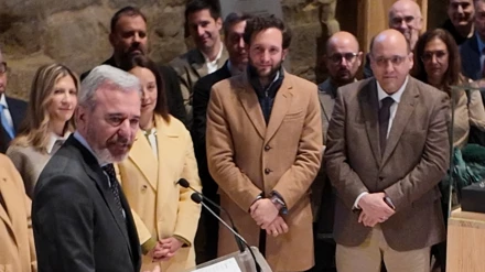 Isaac Claver, en la inauguración del museo de Sijena el pasado mes de marzo