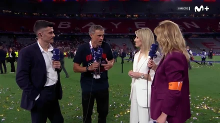 Luis Enrique, entrevistado por Movistar tras ganar la Champions con el PSG