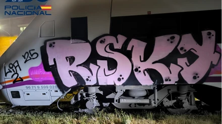 Vagón pintado en Salamanca