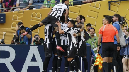 Los jugadores del Botafogo celebran uno de los goles ante el Seattle Sounders