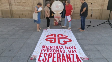 Cáritas ha salido hoy a la calle para presentar la campaña