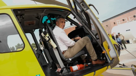 El consejero Novillo ha supervisado la renovación de la helisuperficie de Las Rozas