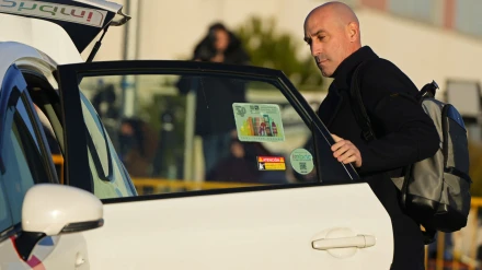 Luis Rubiales llegando al juzgado en el mes de febrero
