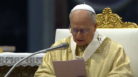 El Papa León XIV durante la homilía en la Eucaristía de ordenación de los obispos