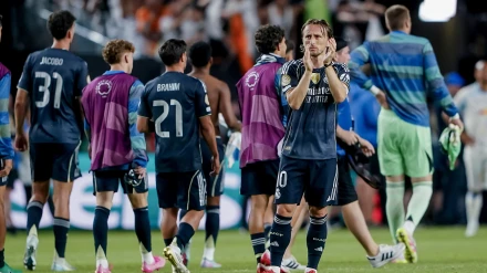 Imagen de la plantilla del Real Madrid tras el partido ante el Salzburgo