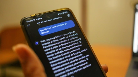 La pantalla principal del chat con inteligencia artificial durante Deepseek, el asistente de inteligencia artificial chino que ha destronado a Chatgpt