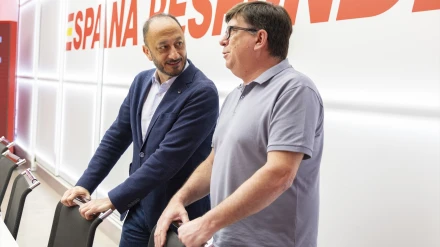 El secretario de Política Institucional y Formación del PSOE, Alfonso Rodríguez Gómez de Celis y el secretario de Acción Electoral y Análisis Francisco Salazar.