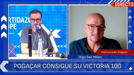 Juanma Castaño charla en El Partidazo de COPE con Iñigo San Millán, ex entrenador de Tadej Pogacar