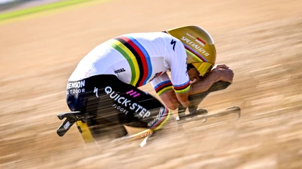 Remco Evenepoel, campeón olímpico y del mundo, no falló en su gran especialidad.