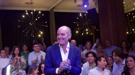 Francisco Camps ayer en su presentación como candidato a la presidencia del PPCV