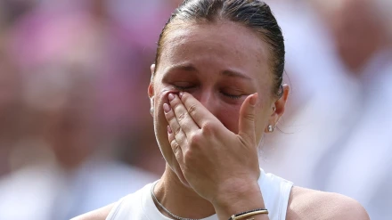 Las lágrimas de Anisimova tras caer en Wimbledon
