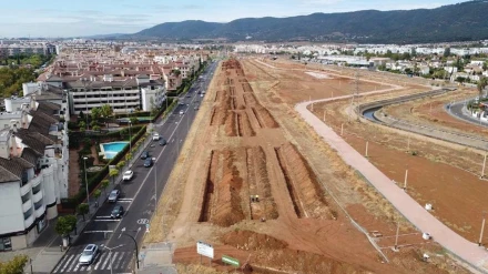 Vista aérea de los terrenos por los que discurrirá la Ronda Norte de Córdoba.