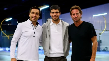 Fernando Belasteguín, Carlos Alcaraz y David Nalbandian