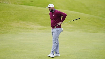 Jon Rahm terminando su ronda del British Open