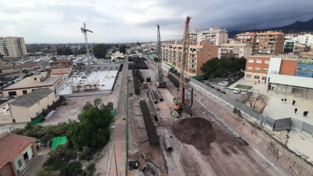 Obras de integración urbana del Ave en el centro de Lorca