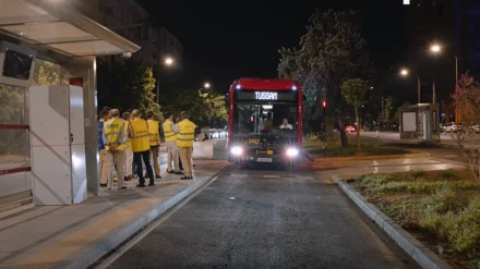 El tranvibus en fase de prueba