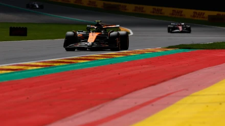 Norris durante la calificación del GP de Bélgica