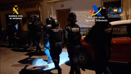 28/07/2025 Intervención durante el operativo contra la organización.POLITICA POLICÍA NACIONAL