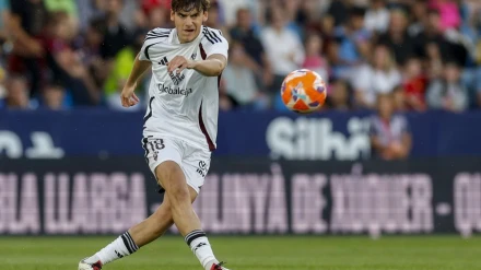 Javir Vilar en un partido de la temporada pasada